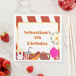 Serviette En Papier Fête d'anniversaire du carnaval classique personna