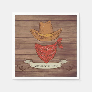 Serviette En Papier Fête d'anniversaire du pays Cowboy