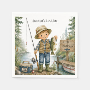 Serviette En Papier Fête d'anniversaire du petit pêcheur