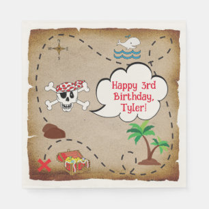 Serviette En Papier Fête d'anniversaire du Pirate