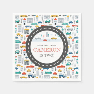Serviette En Papier Fête d'anniversaire du transport urbain moderne