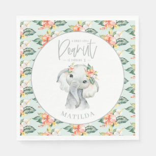 Serviette En Papier fête d'anniversaire d'un doux petit éléphant d'ara