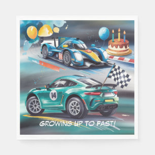 Serviette En Papier Fête d'anniversaire d'un garçon qui grandit trop v