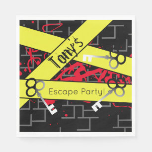 Serviette En Papier Fête d'anniversaire Escape Party Labyrinthe Clés M