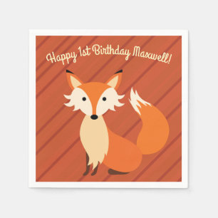 Serviette En Papier Fête d'anniversaire Fox
