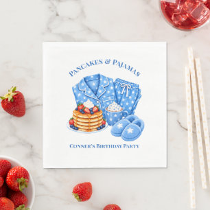 Serviette En Papier Fête d'anniversaire garçon Gaufres et Pyjamas