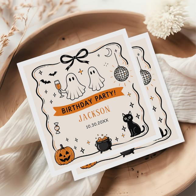 Serviette En Papier Fête d'anniversaire Halloween (Créateur téléchargé)