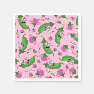 Serviette En Papier Fête d'anniversaire mignonne de pois doux ?ère