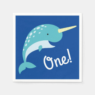 Serviette En Papier Fête d'anniversaire Narwhal