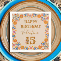 Fête d'anniversaire occidentale florale mexicaine