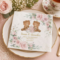Fête d'anniversaire ours en peluche rose floral Te