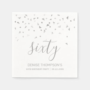 Serviette En Papier Fête d'anniversaire personnalisée 60 ans avec conf