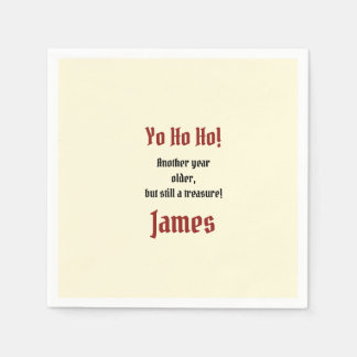 Serviette En Papier Fête d'anniversaire personnalisée à thème pirate