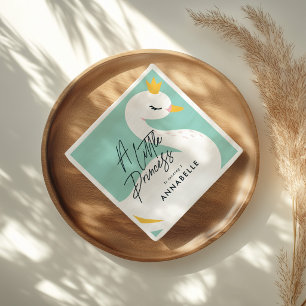 Serviette En Papier Fête d'anniversaire personnalisée pour filles Prin