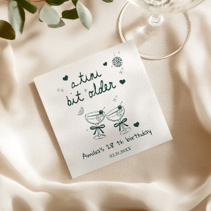 Serviette En Papier Fête d'anniversaire personnalisée Un Peu Plus Vieu