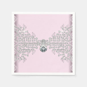 Serviette En Papier Fête d'anniversaire Pink Diamond