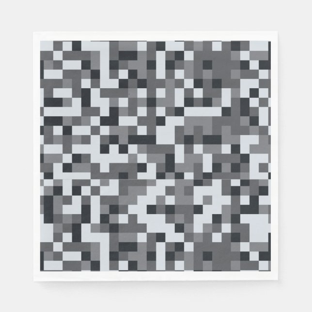 Serviette En Papier Fête d'anniversaire Pixel Level Up de jeu vidéo (Devant)