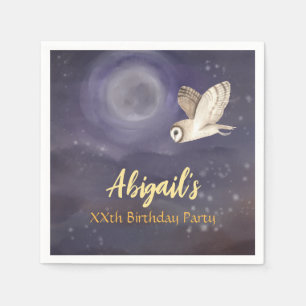 Serviette En Papier Fête d'anniversaire Pleine lune personnalisée et h
