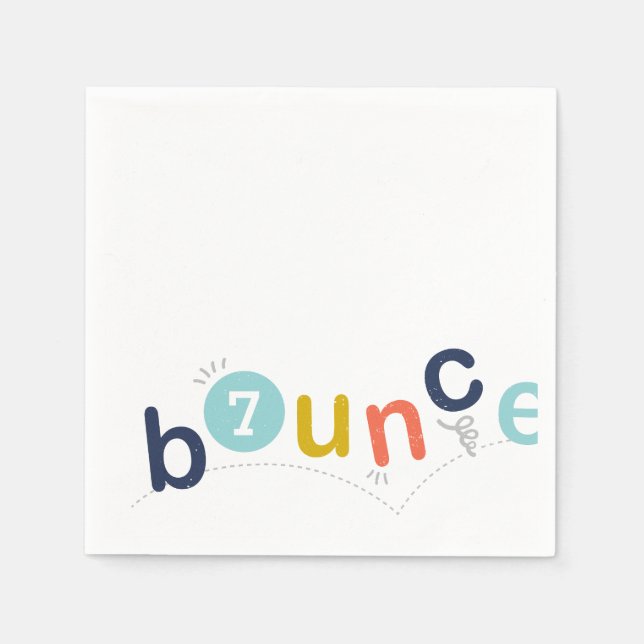 Serviette En Papier Fête d'anniversaire pour enfants Bounce (Devant)