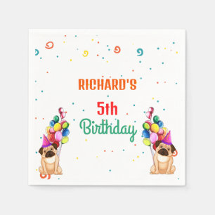 Serviette En Papier Fête d'anniversaire pour enfants sur le thème des 