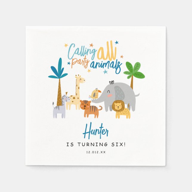 Serviette En Papier Fête d'anniversaire pour tous les fêtards (Devant)