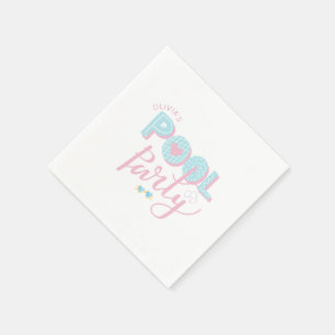 Serviette En Papier fête d'anniversaire pour tout âge à la piscine