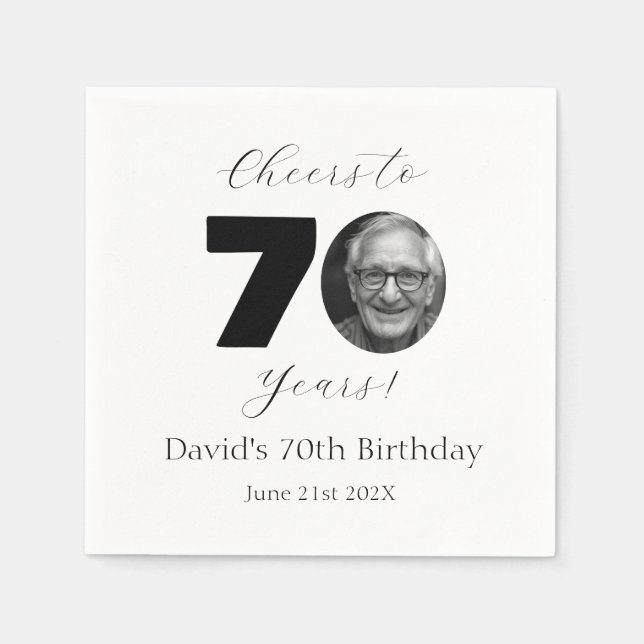 Serviette En Papier Fête d'anniversaire pour un événement marquant ave (Devant)