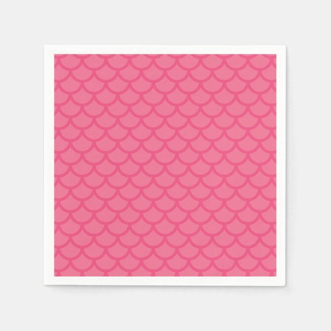 Serviette En Papier Fête d'anniversaire Sirène Rose (Devant)