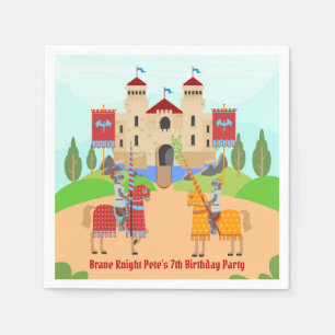 Serviette En Papier Fête d'anniversaire Tournoi de Chevaliers Médiévau