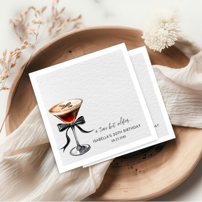 Serviette En Papier Fête d'anniversaire un peu plus âgée Espresso Mart (Créateur téléchargé)