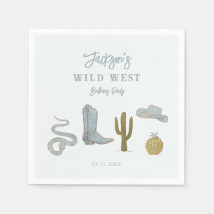 Serviette En Papier Fête d'anniversaire Wild West Cowboy