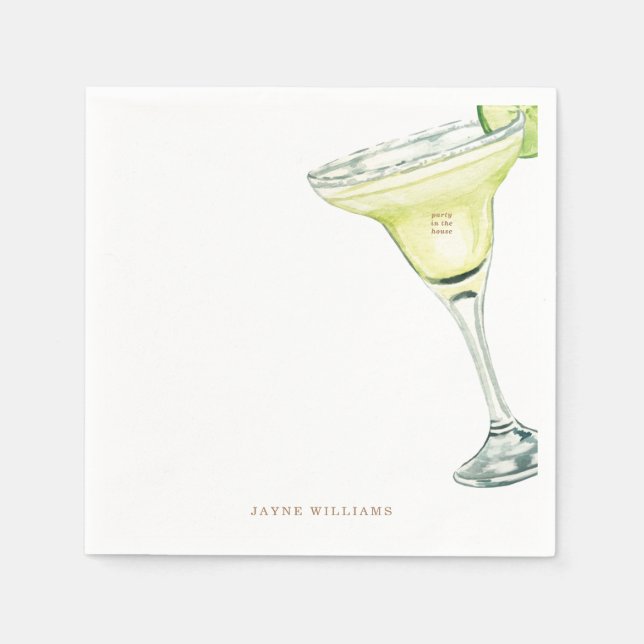 Serviette En Papier Fête dans la maison Margarita Douche Cocktail (Devant)