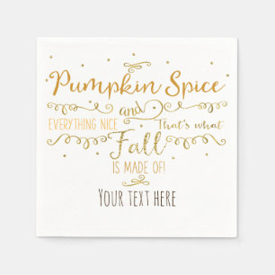 Serviette En Papier Fête d'automne au Pumpkin Spice & à tout ce qui es