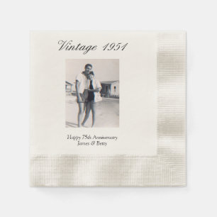 Serviette En Papier Fête de 75e anniversaire de mariage Photo personna