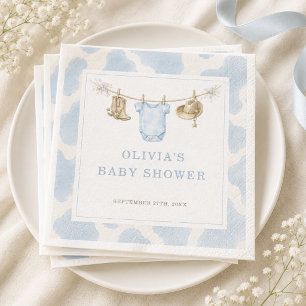 Serviette En Papier Fête de Baby Shower Little Cowboy