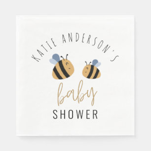 Serviette En Papier Fête de Baby shower moderne Cute Bumblebee