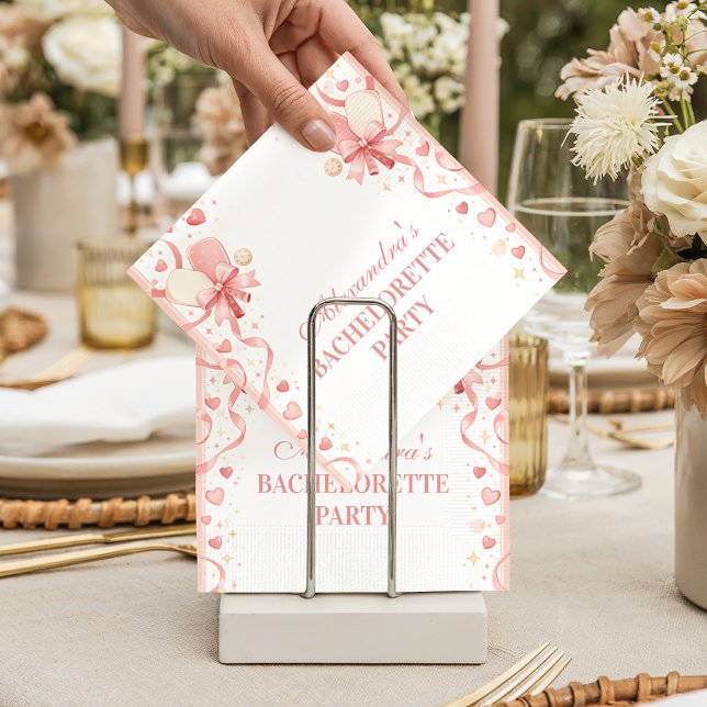 Serviette En Papier Fête de Bachelorette de Jardin de Pickleball Class (Créateur téléchargé)