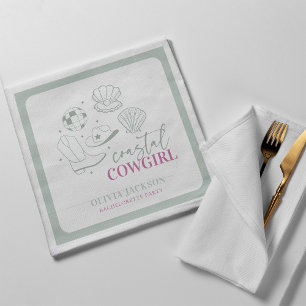 Serviette En Papier Fête de bachelorette moderne Nautique Côtière