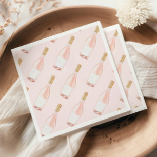Serviette En Papier Fête de Bachelorolle au Champagne Rose Mariage