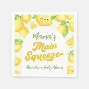 Serviette En Papier Fête de bébé au citron Mama's Main Squeeze