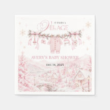Fête de bébé fille de Noël rose Il faut un village