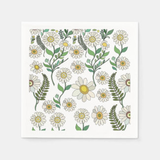 Serviette En Papier Fête de Bébé Fleur de Marguerite Bébé en Fleur