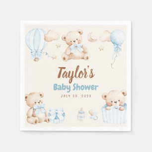 Serviette en papier Fête de bébé garçon Ourson