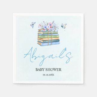 Serviette En Papier Fête de bébé garçon Watercolor Nouveau Chapitre Co