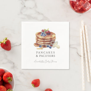 Serviette En Papier Fête de bébé gris Pancakes & Pacifiers