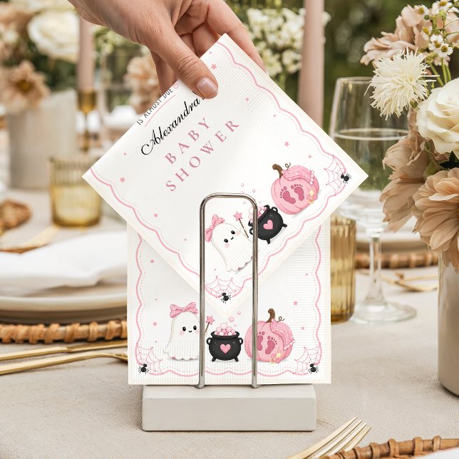 Serviette En Papier Fête de bébé Little Boo Rose (Créateur téléchargé)