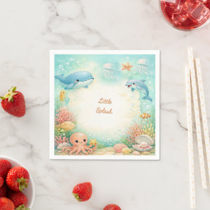 Serviette En Papier Fête de Bébé Mixte Sous l'Océan
