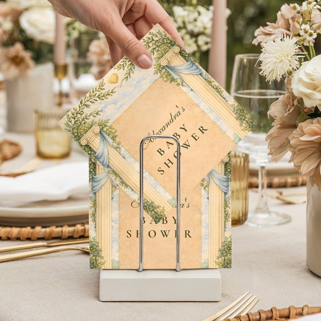 Serviette En Papier Fête de bébé Olive Garden grecque (Créateur téléchargé)