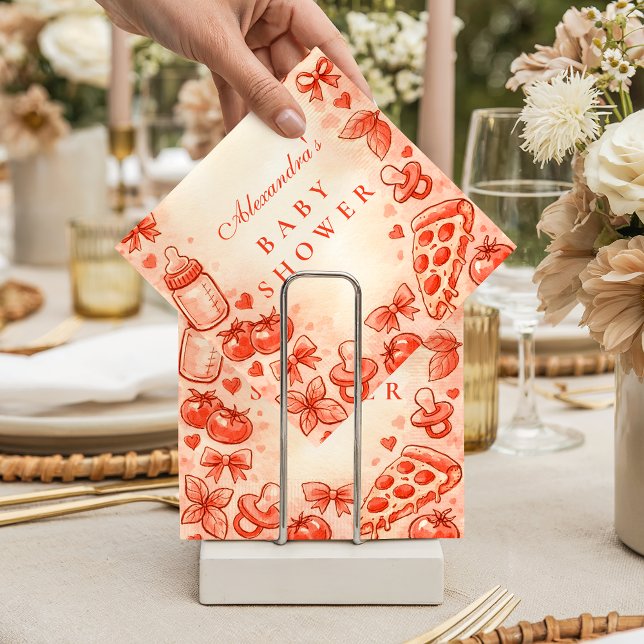 Serviette En Papier Fête de bébé pizza Livraison Spéciale (Créateur téléchargé)