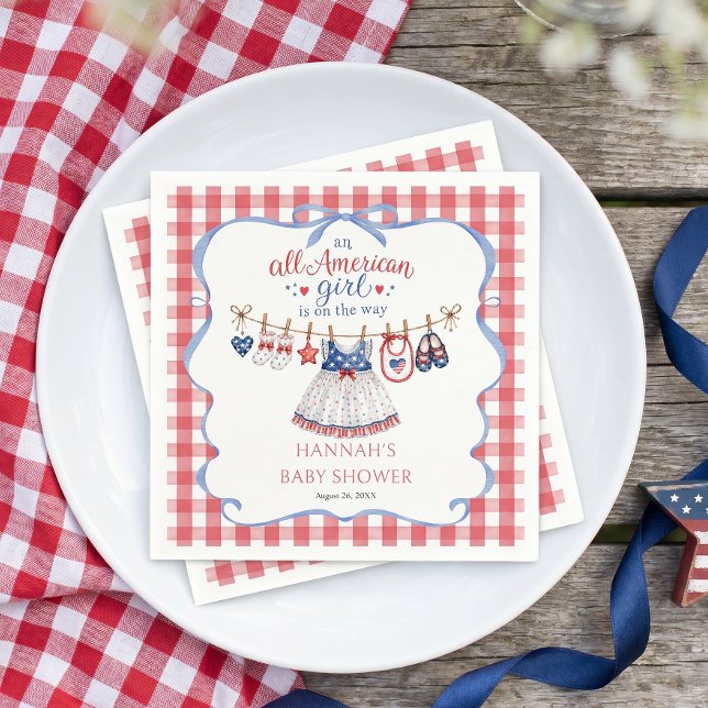 Serviette En Papier Fête de Bébé pour une Américaine (Créateur téléchargé)